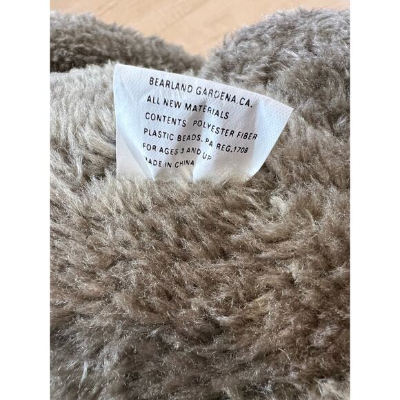 Vintage NWT Bearland Teddy Bear Movable Parts Plaid Bow 90s - Picture 5 of 5